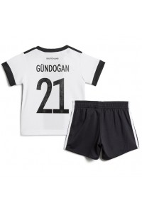 Duitsland Ilkay Gundogan #21 Babytruitje Thuis tenue Kind WK 2022 Korte Mouw (+ Korte broeken)